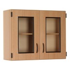 36" W Glass Display Wall-Mount Upper Cabinet